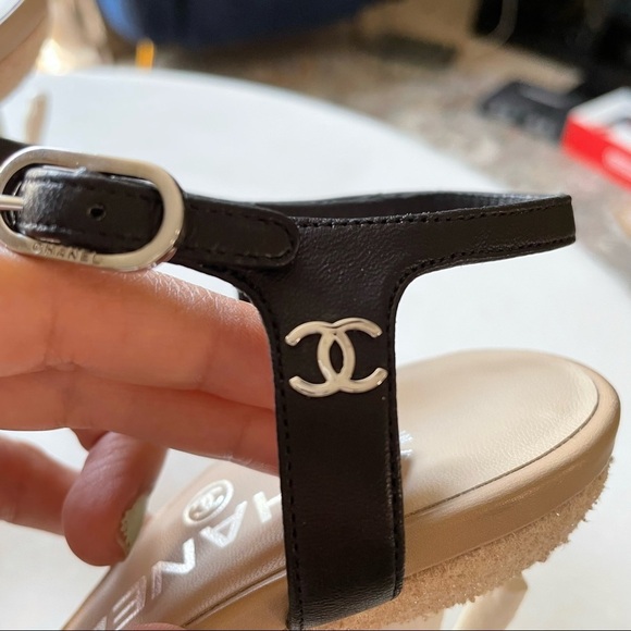 Chanel Coral Shaped Heel Nude Textured Platform Heels - Picture 9 of 12